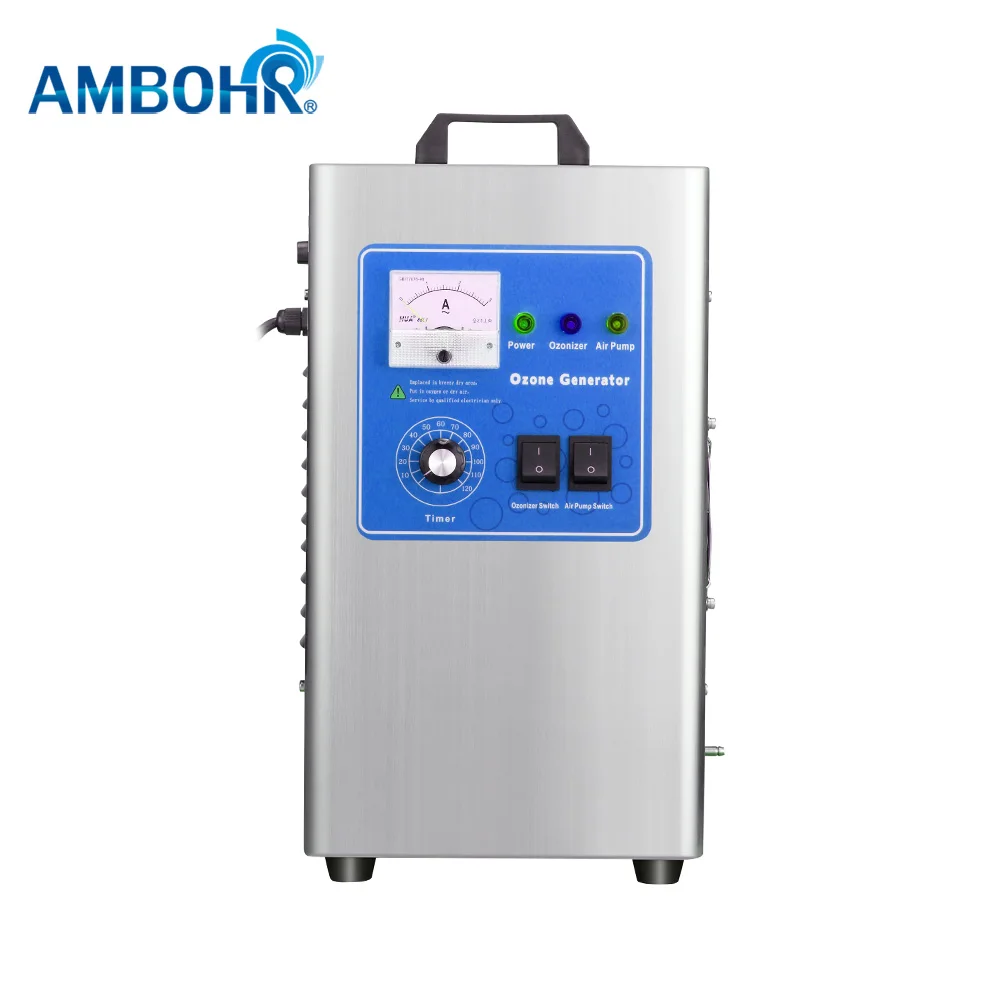 AMBOHR AOG-A2V Air Source Ozone Generator Stainless Steel Air Purifier Swimming Pool Cleanser