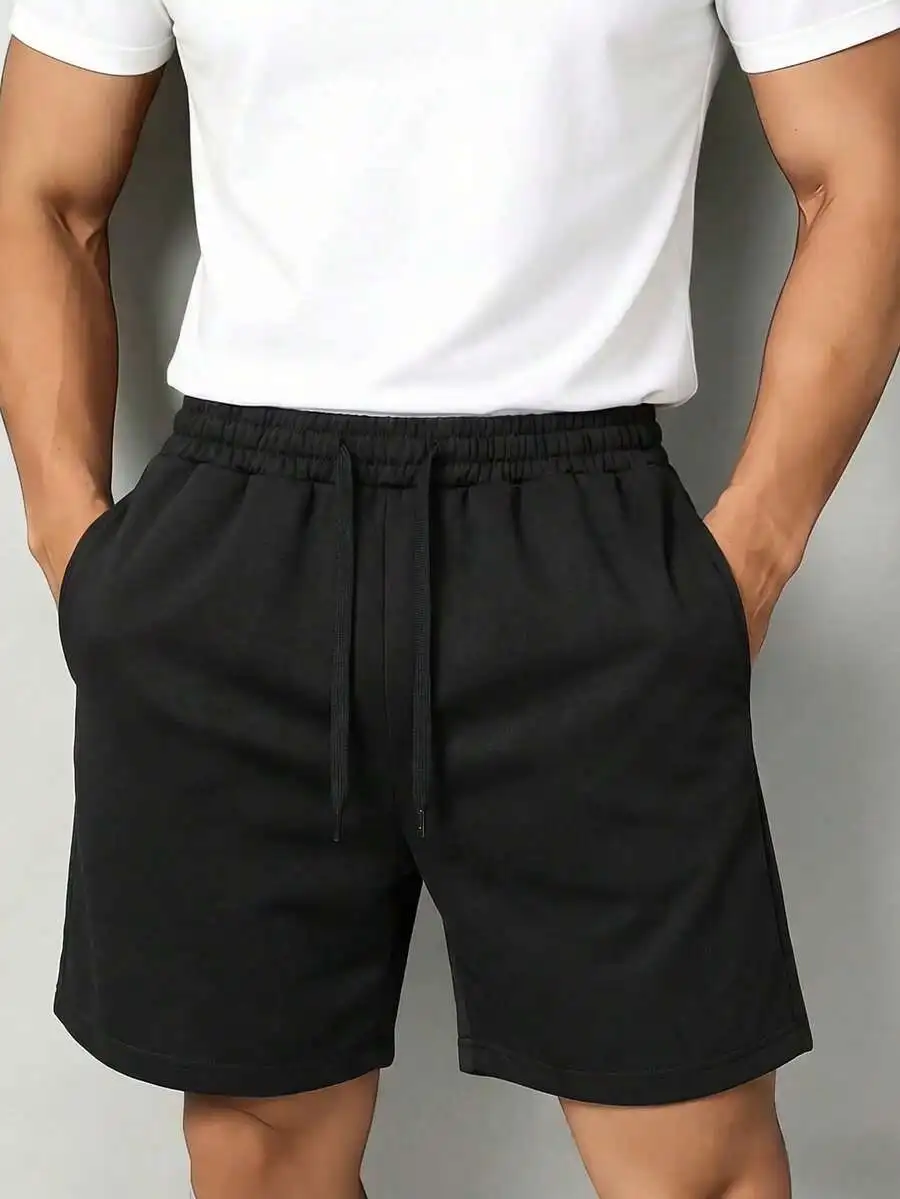 

Mens Breathable Knit Athletic Shorts With Elastic Waistband And Five Pockets For Outdoor Activities