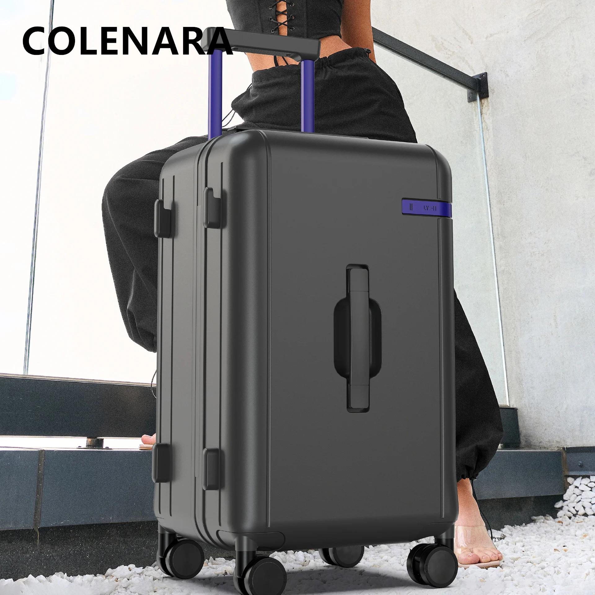 COLENARA Cabin Suitcase Boarding Case ABS+PC Trolley Case Women's Password Box 20