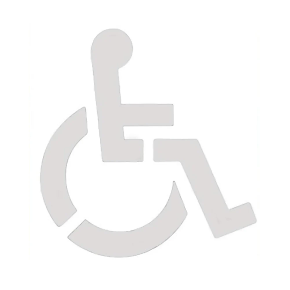 Flexible Design Stencil Handicap Parking Marking Disabled Parking Signage For Uneven Surfaces Long-lasting Usage