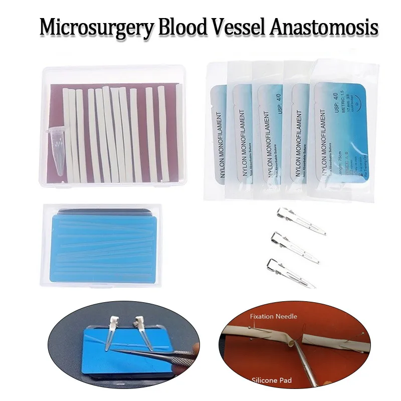 2mm/5mm Microsurgery Blood Vessel Anastomosis Simulation Blood Vessel Lateral Suture Training Tool