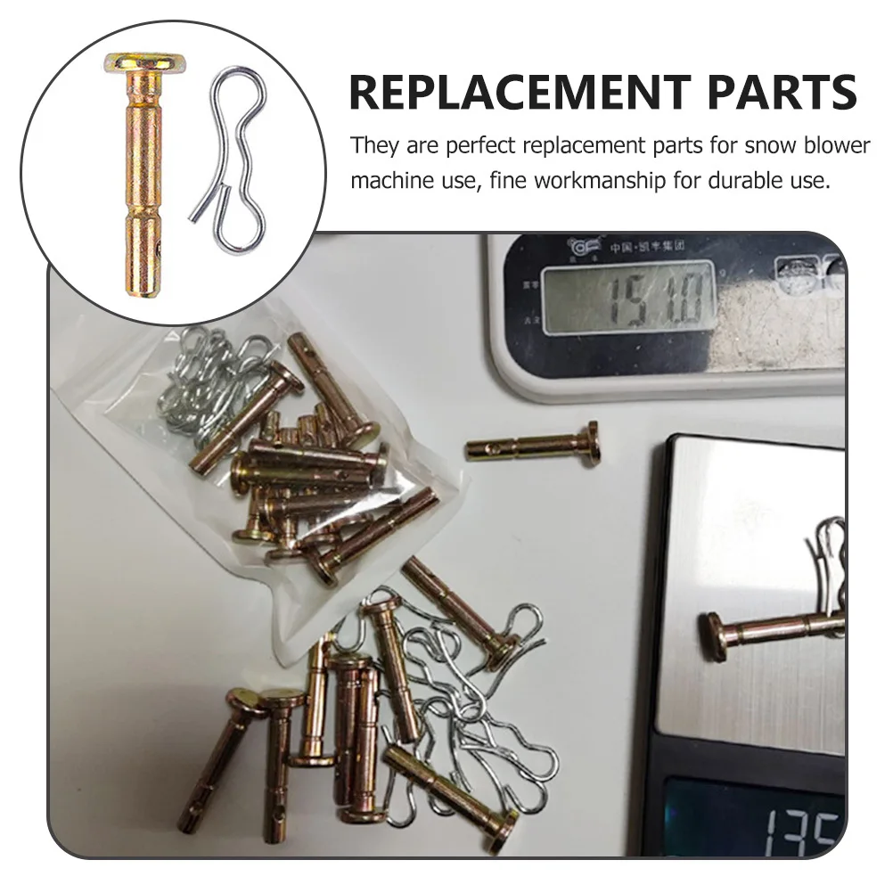 

1Set Snow Blower Accessories Shear Pin Set Metal Cotter Pins Sturdy Wear Resistant Convenient Machine Protection