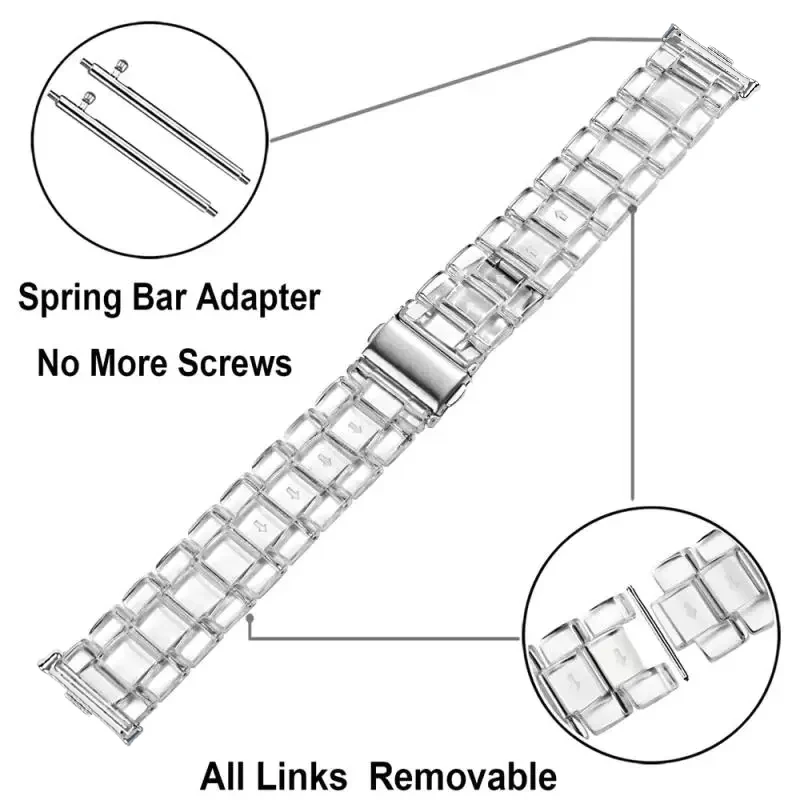 Cinturino in resina trasparente colorata per Redmi Watch 5 4 Smart Watch Bracciale per Xiaomi Mi Band 9 Pro/8 Pro Cinturino da polso sostitutivo