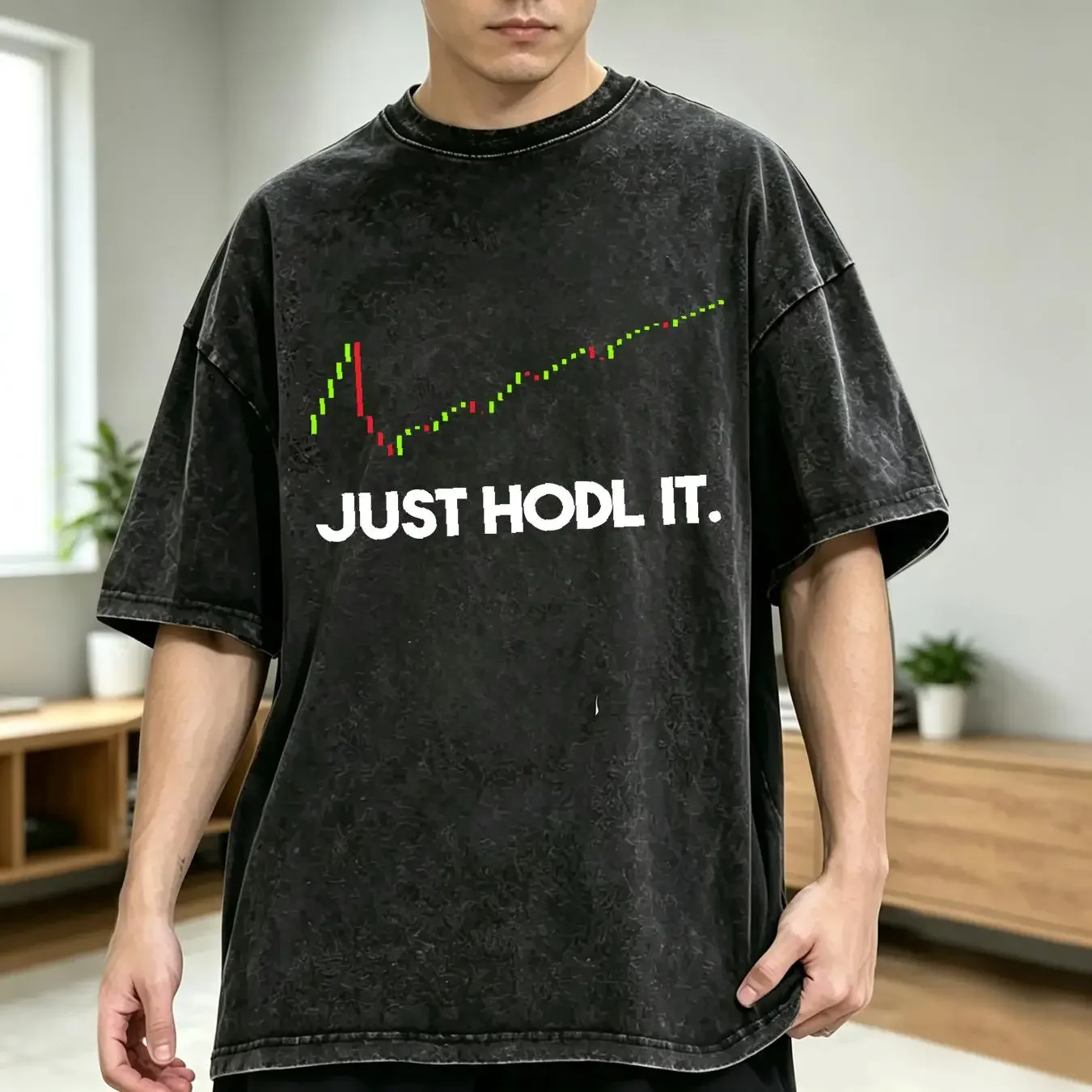 washed T Shirt Just Hodl It Funny Crypto Parody Bitcoin Cardano Ethereum Xrp Ripple Dogecoin Investors Traders  vintage Washed
