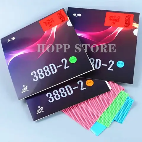 Dawei-오리지널 388D-2 ITTF 그린 블루 탁구 고무 탁구 라켓 게임용, 긴 여드름 오프 공격