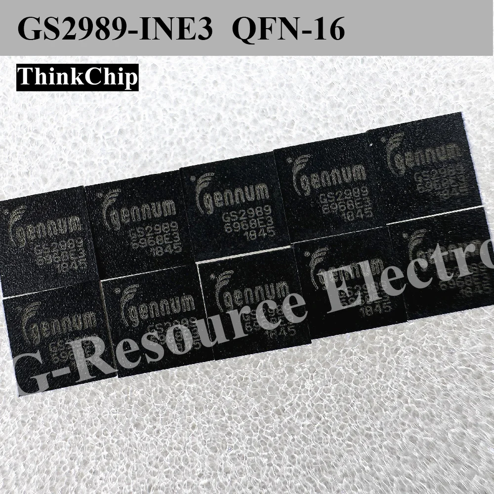 (1 pcs) GS2989-INE3 (Marking GS2989) QFN-16 Cable Driver 2.97Gb/s 4-Channel 
