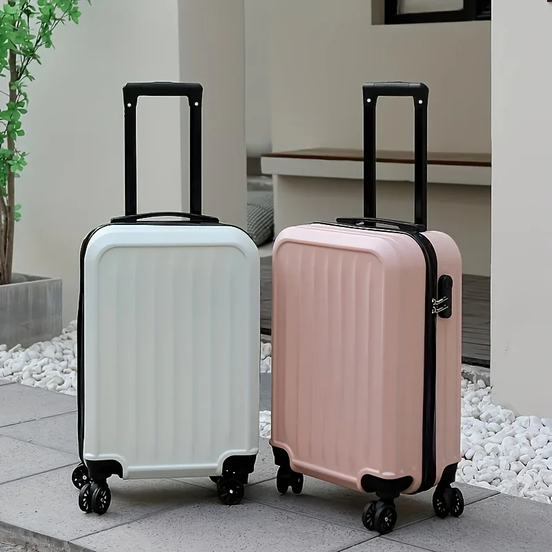 Large Capacity Solid Color Suitcase-zipper Code Case  Perfect for Leisure & Gifts Universal Wheel Anti-collision Angle Luggage