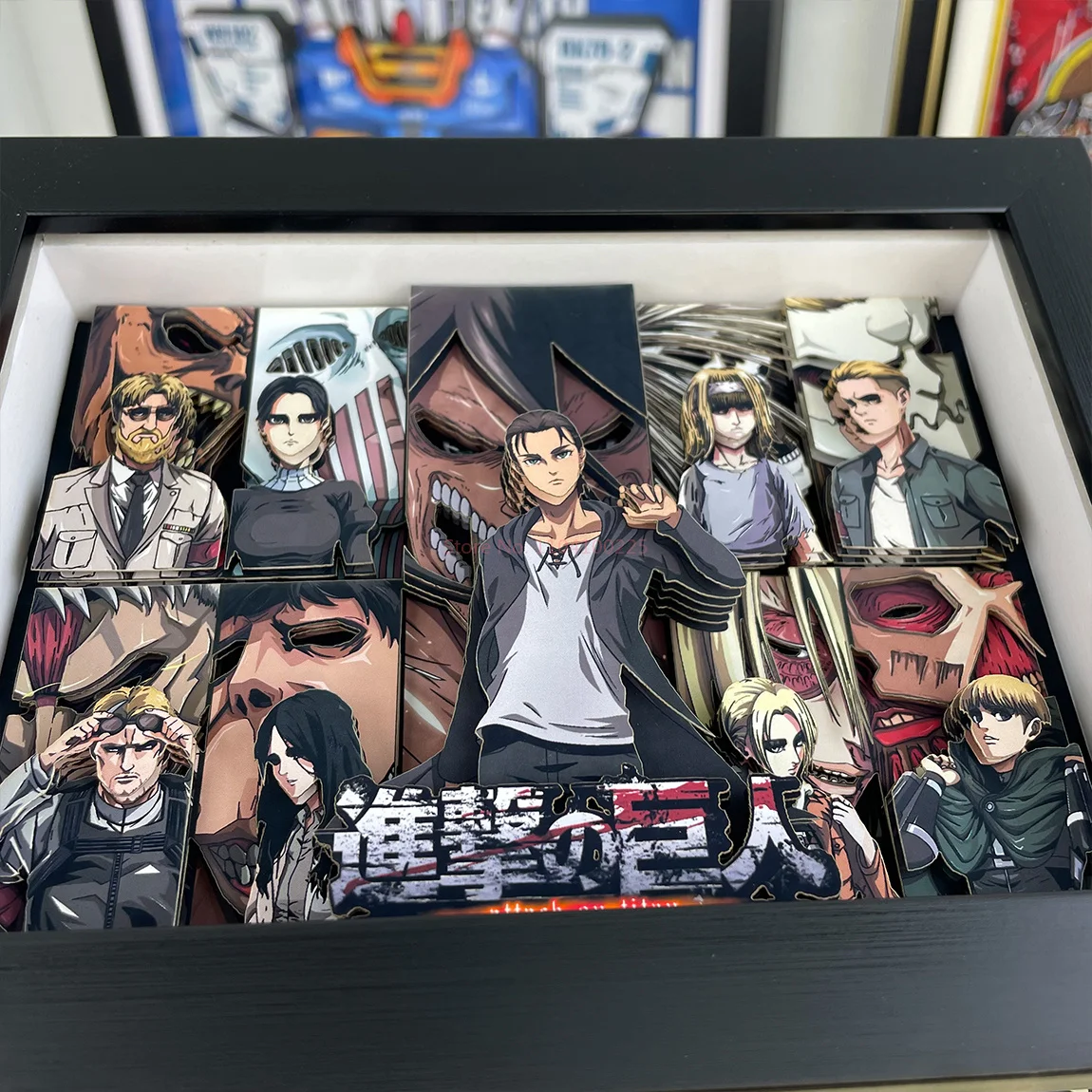 Anime Attack on Titan 3D Art Painting Eren Jaeger Mikasa·Ackerman Cartoon Figure Collect Picture Ornaments Bedroom Decor Gifts