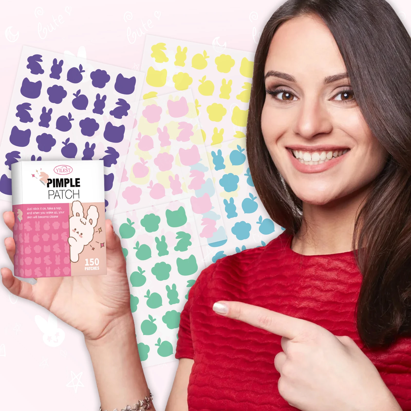 رقع حب الشباب المطابقة الألوان يخفف ندبات حب الشباب والعيوب تغطية غير مرئية