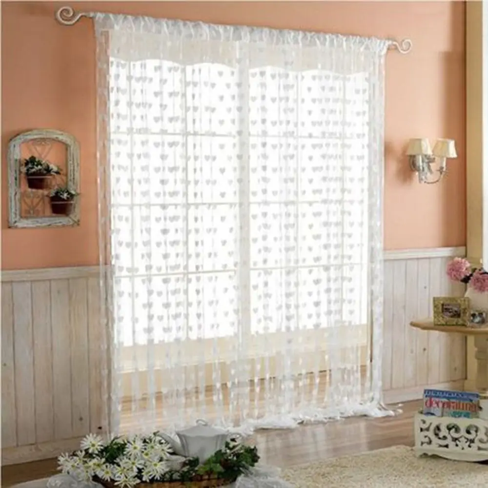New Arrivals String Door Loving Heart High Quality Tassel Pattern Window Curtain