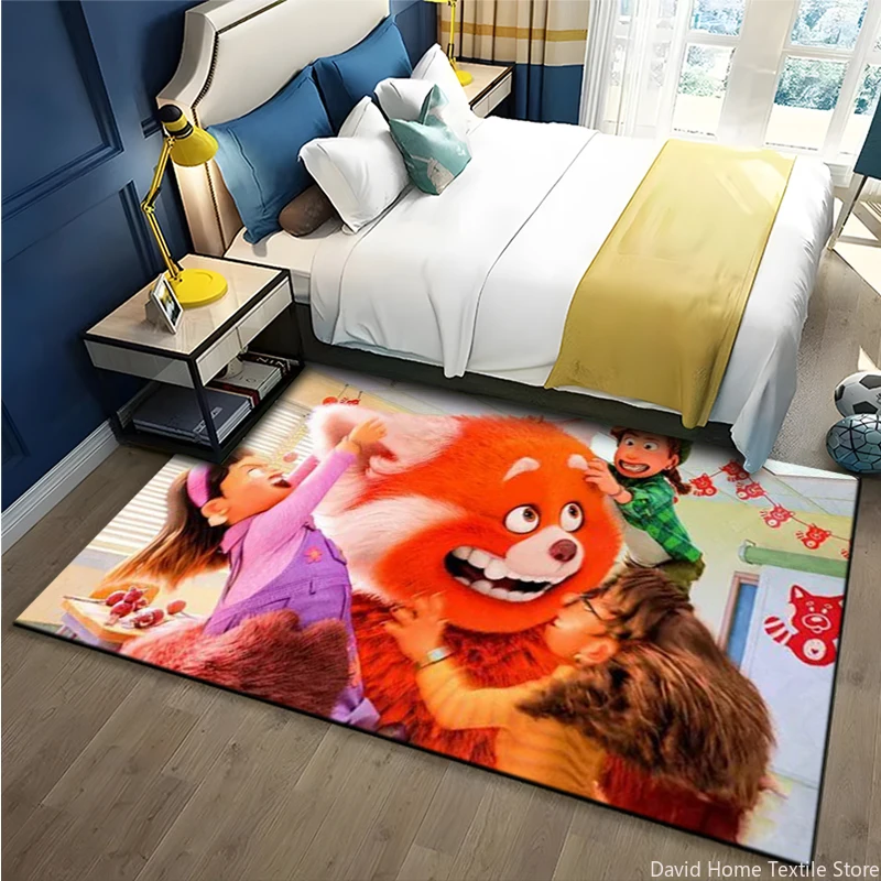 Disney Turning Red Cartoon Area Rug,Carpet for Home Living Room Non-slip Bathroom Entrance Mat Chair Cushion Floor Mat