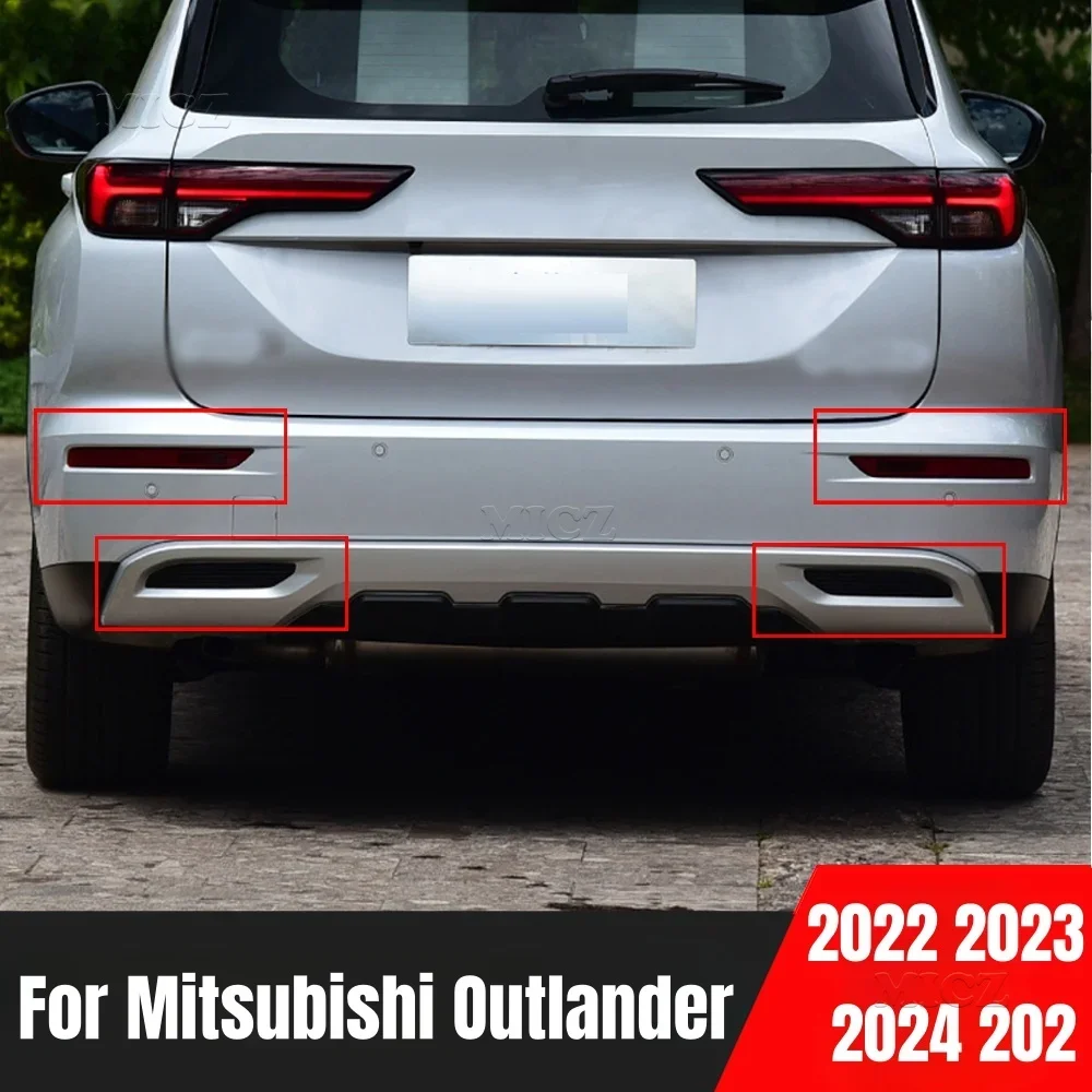 For Mitsubishi Outlander 2022 2023 2024 2025 Rear Fog Light Lamp Cover Trim Car Tail Foglight Foglamp Bezel Trim Accessories