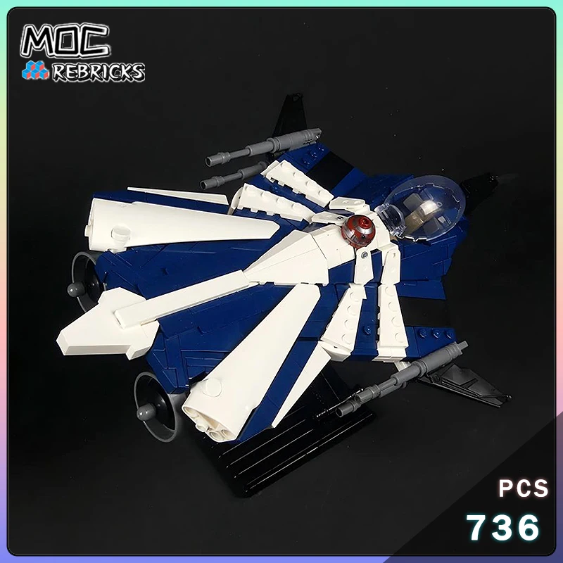 

Lnterstellar Movies Series MOC Military Azure Angel Light Interceptor Building Blocks Model Boy Puzzle Toy Bricks Xmas Gifts