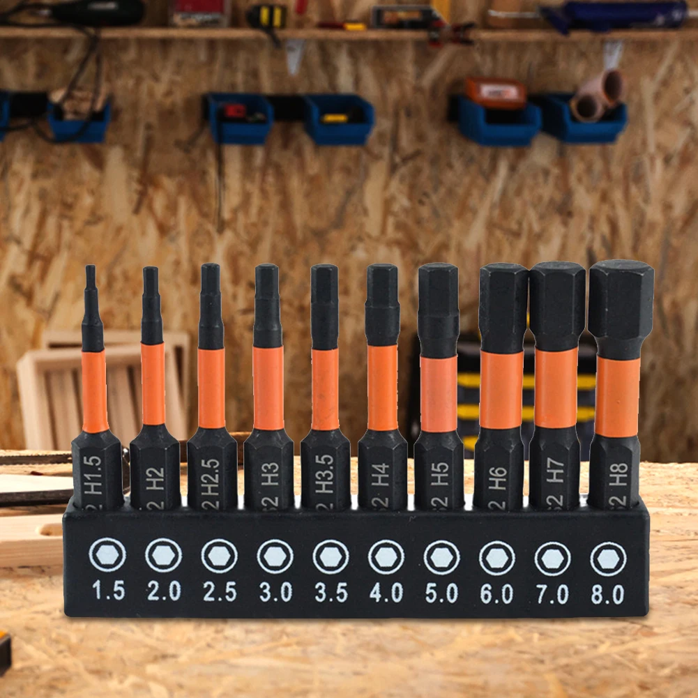 10/20 pezzi set di punte da trapano per chiave a brugola metrica e SAE 1/4 set di punte esagonali con codolo esagonale 2 in set di punte da trapano con chiave a brugola lunga punte esagonali magnetiche