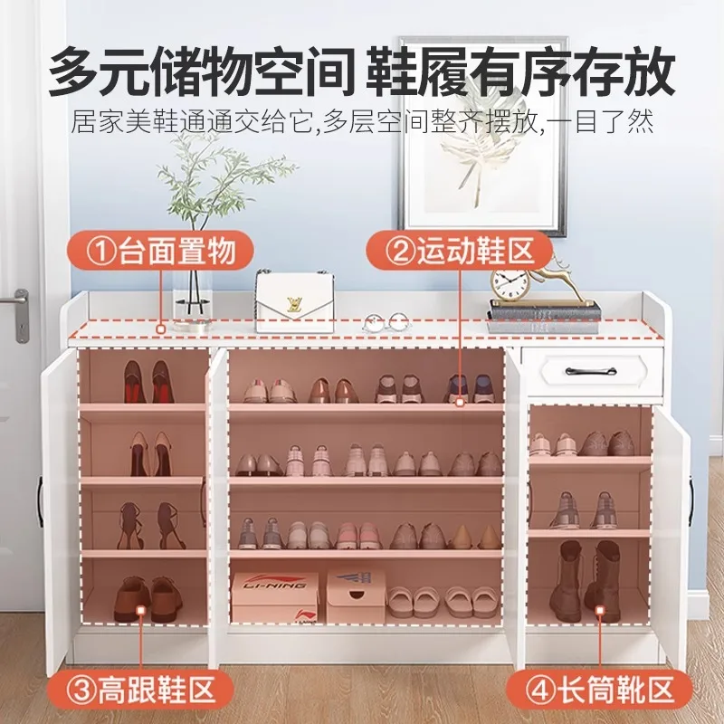 Entrance door shoe cabinet 2025 new plate porch cabinet living room storage cabinet locker door dust-proof shoe rack