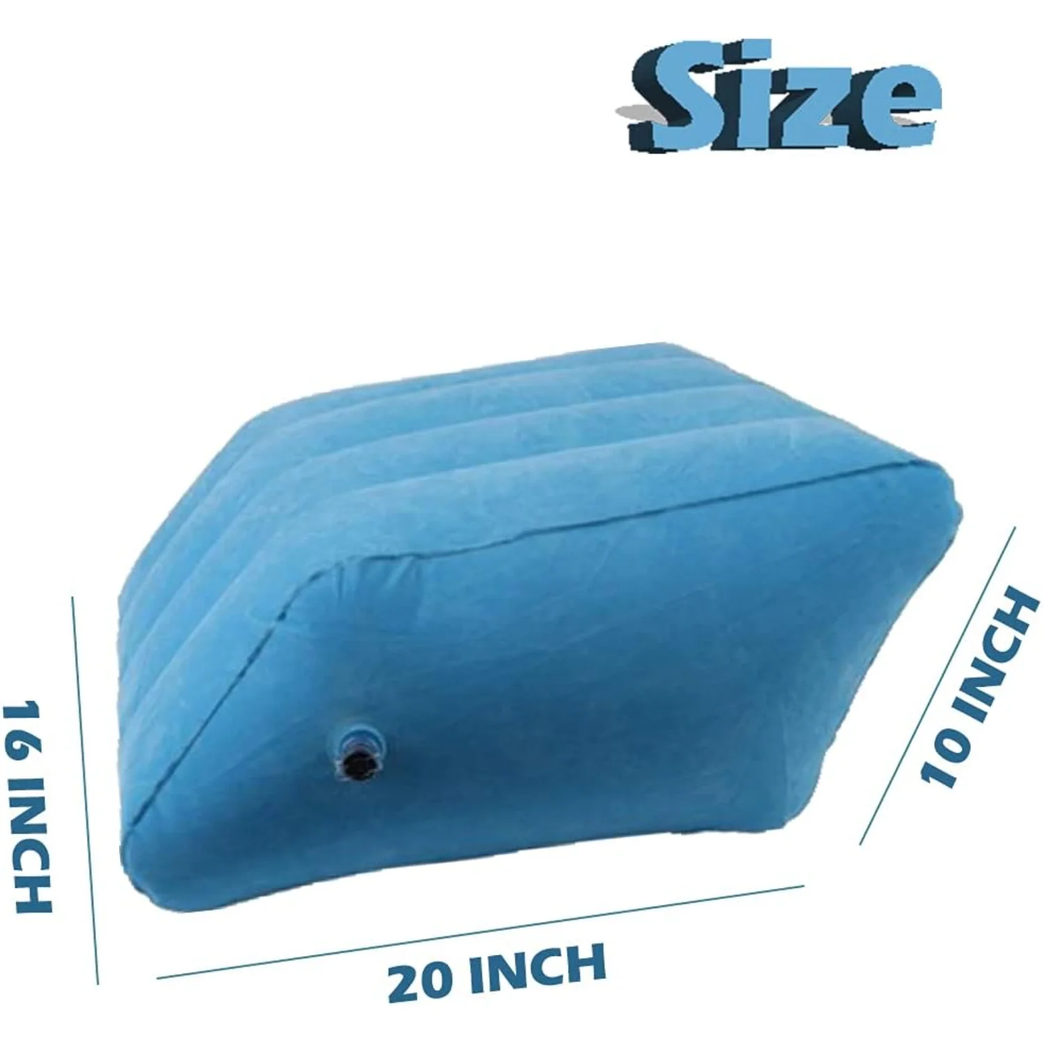 Inflatable Bed   for Legs, Post-Surgery Swelling Foot, Knee, Ankle Elevation Stool for Bedridden Elderly (Blue, 20"x16"")