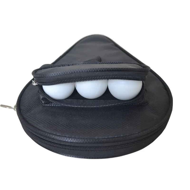 Table Tennis Racket Cover Gourd-shaped Can Hold & Half-Cover Ping Pong Racket Case Hold 1 Table Tennis Racket/3 Balls Durable