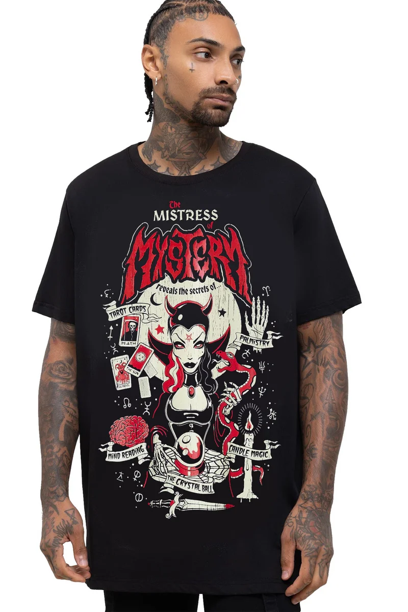 Mistress Mistry Dark Art Style Summer Casual T-Shirt Men's and Women's Luxury Brand Top 2026 New Art Logo