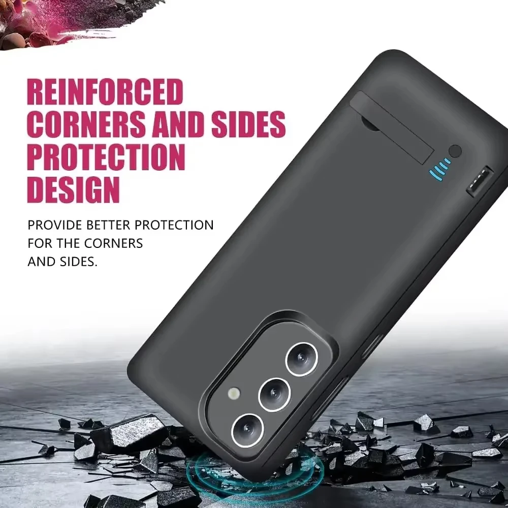 Travel New 10000mAh Battery Charger Case for Samsung Galaxy S24 Ultra S25 S22 S10 S10e Note 20 8 9 10 S21 FE Plus S20 Power Bank