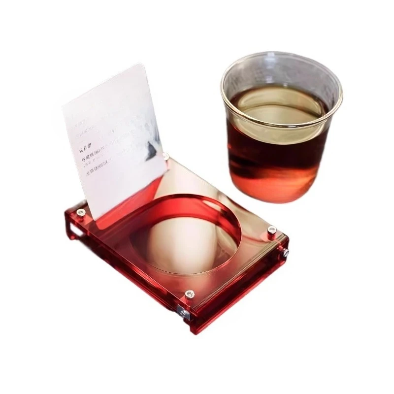 

Tray single hole 65mm with slot coaster acrylic, color, aperture specification