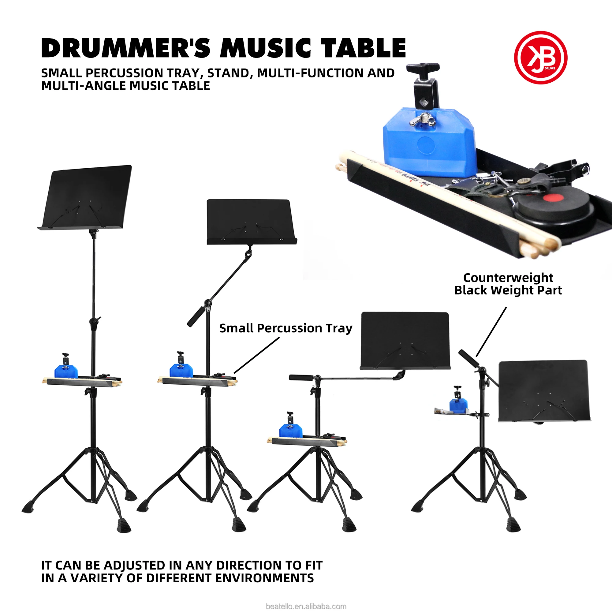 Foldable Black Metal Music Sheet Stand With Holes Height Adjustable Score Holder For Guitar Violin Piano Percussion