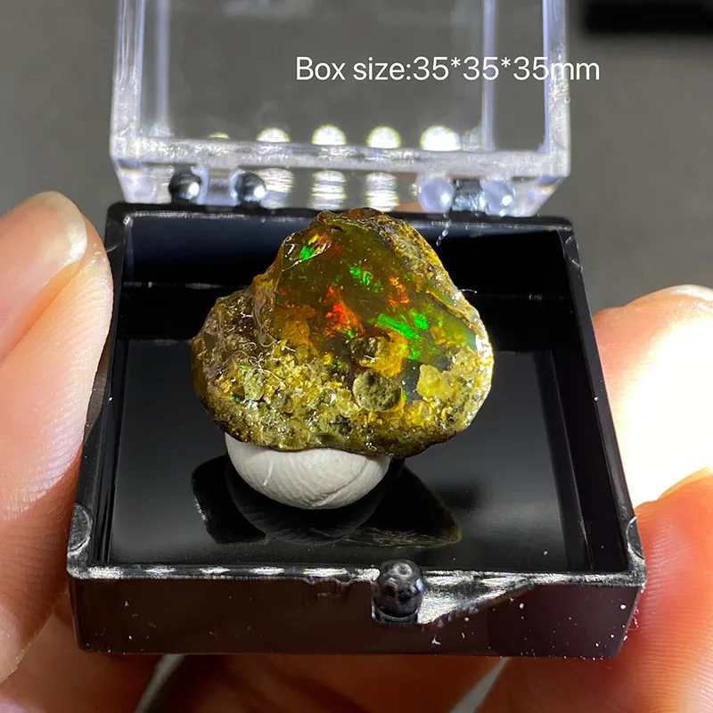 

100% natural rare Opal gem mineral specimen quartz gemstones Healing crystal gem box size ：35*35*35mm