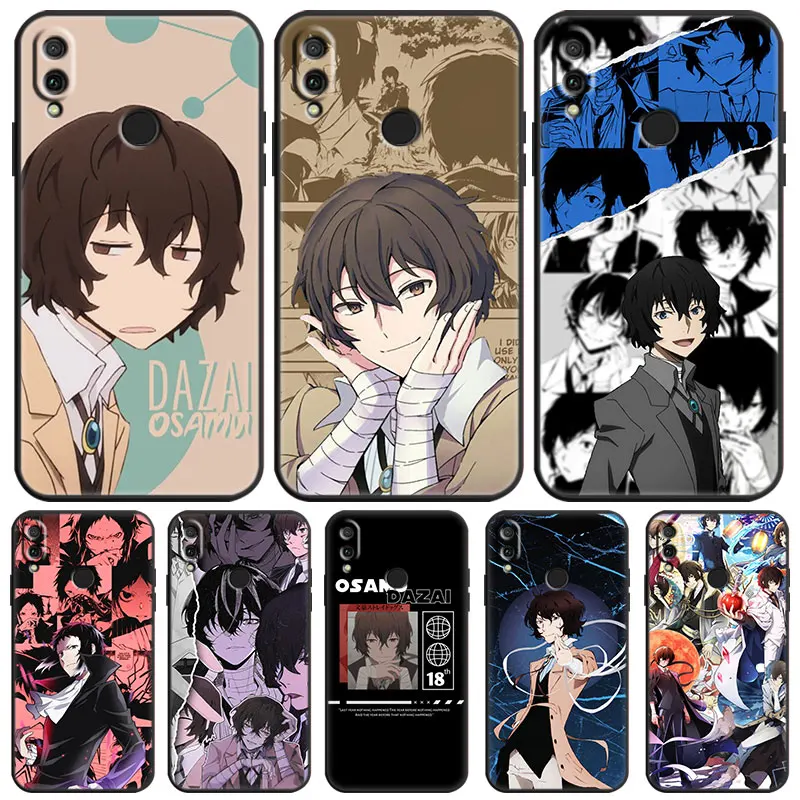 Anime Bungou Stray Dogs Dazai Osamu Case For Honor X6 X7 4G X8 X9 4G 5G Huawei Y9 Y7 Y6 Y7 Y8 A S P Prime 2018 2019 2020 Black