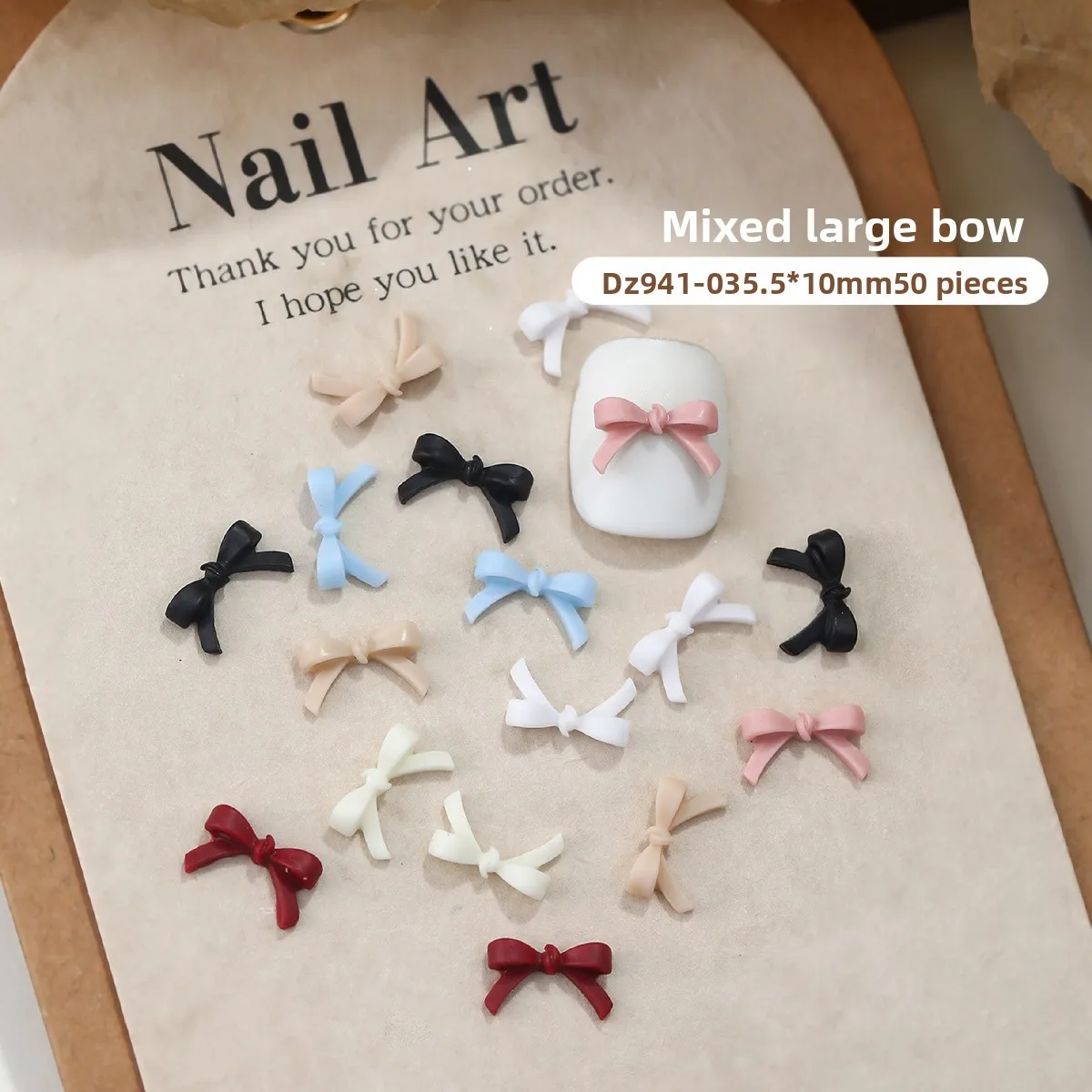 50 قطعة Bowknot لطيف ثلاثية الأبعاد مسمار الفن زينة صغيرة الراتنج الشريط مسمار السحر الحلو سحر مسمار اكسسوارات مانيكير DIY بها بنفسك #6