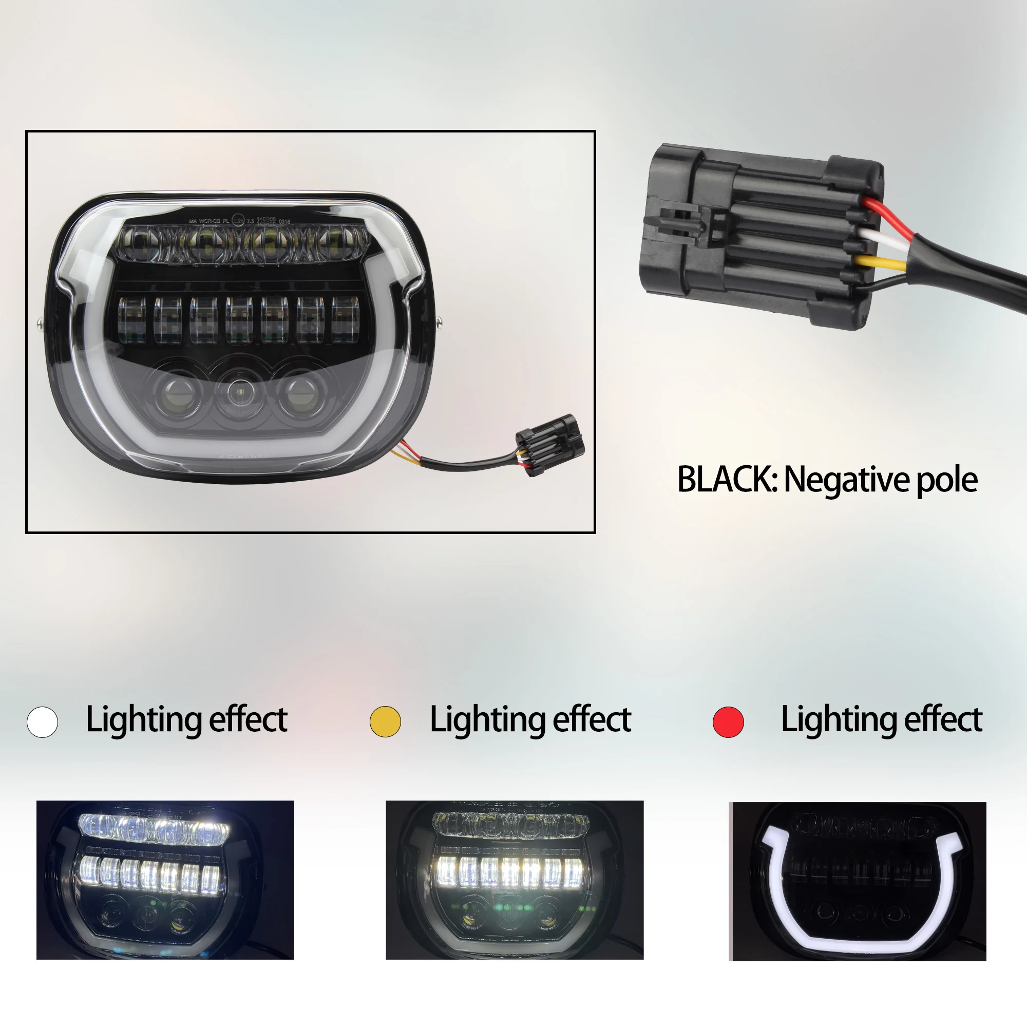 for Harley Motorcycle LED Headlight High/Low Beam DRL for Touring Street Glide CVO/SE FLHXSE FLHX/I Moto Headlamp Replacement