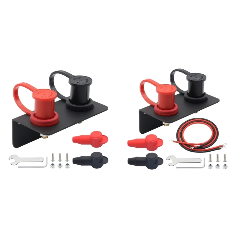 Battery Jump Post Starter Remote Battery Terminals Relocation with Mounting Bracket Waterproof Cover for Lawn Drop shipping