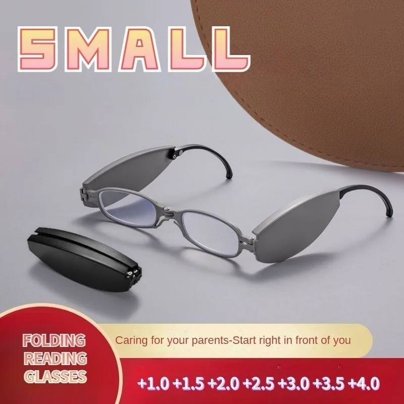 Anti-Blaulicht-Klapp-Lesebrille für Damen und Herren, Legierung, blaues Licht blockierende Brillen mit Hüllen +1,0 bis +4,0 – Detail 2