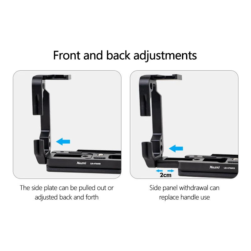 XILETU Expansion L-type Quick Release Plate Horizontal Vertical Shooting L Plate Bracket for Sony A7R4/A7M4 Camera Accessories