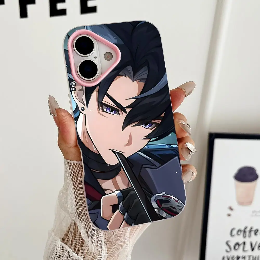 

Чехол для телефона Game GI Wriothesley Jelly, двухслойный, розовый, для iPhone 17 16 15 14 13 12 11 Air Pro Max Plus, защитный