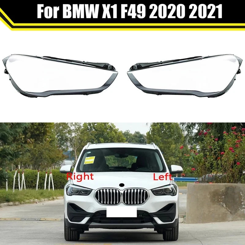 

1Set Car Transparent Lampshade Head Light Lamp Cover Headlight Shell Cover Lens For -BMW X1 F49 2020 2021