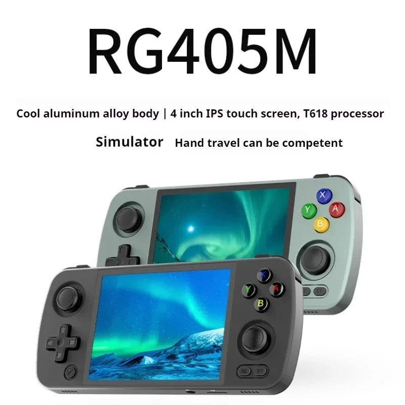 ANBERNIC Rg405m 4-дюймовый Ips-экран игровая металлическая портативная игровая консоль Android 12 система Unisoc Tiger T618 плеер Ota обновление