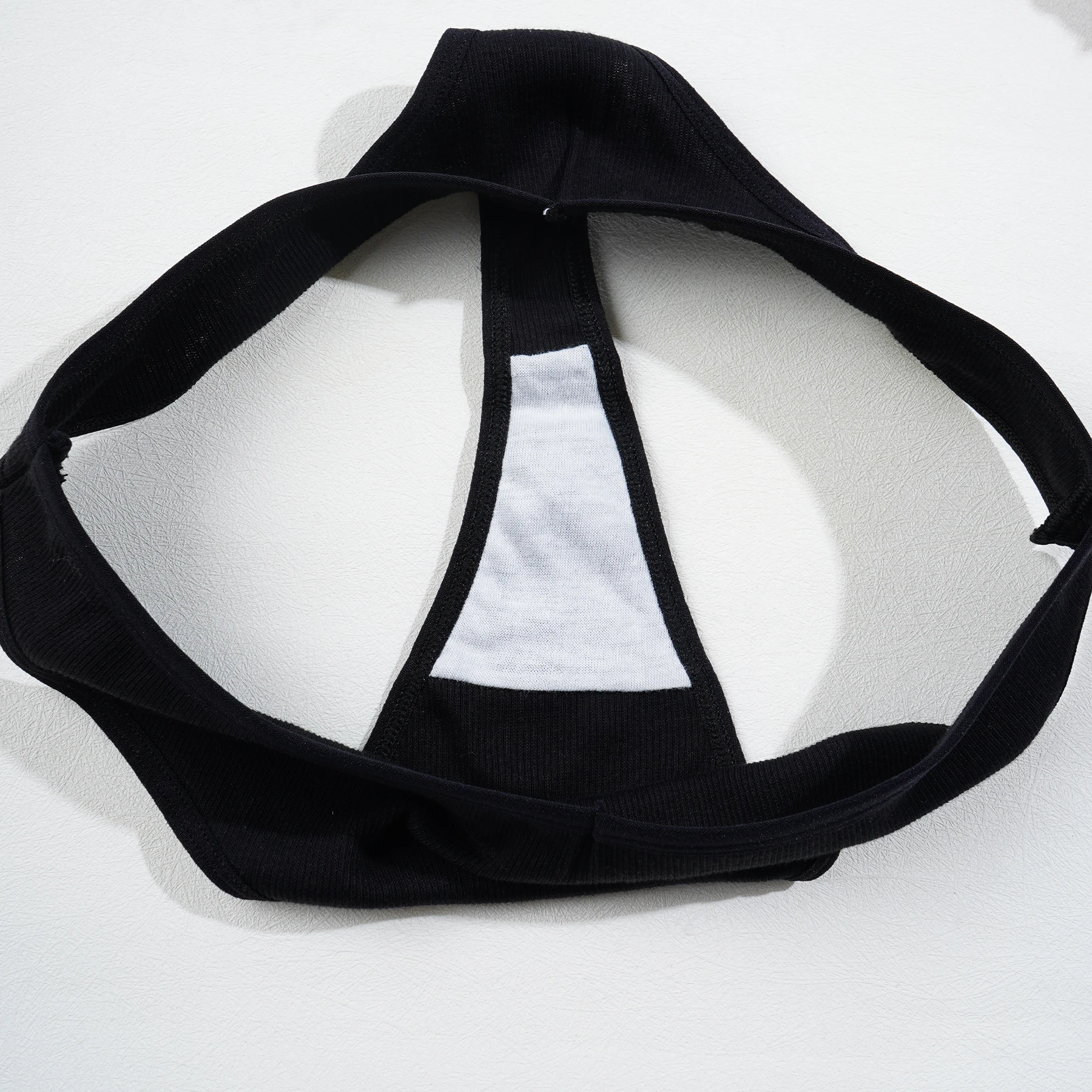 ks černé dámské kalhotky s nízkým pasem, sexy tangá, bavlněné kalhotky, jednoduché pohodlné prodyšné spodní prádlo, dámská tanga, výprodej - náhled 6