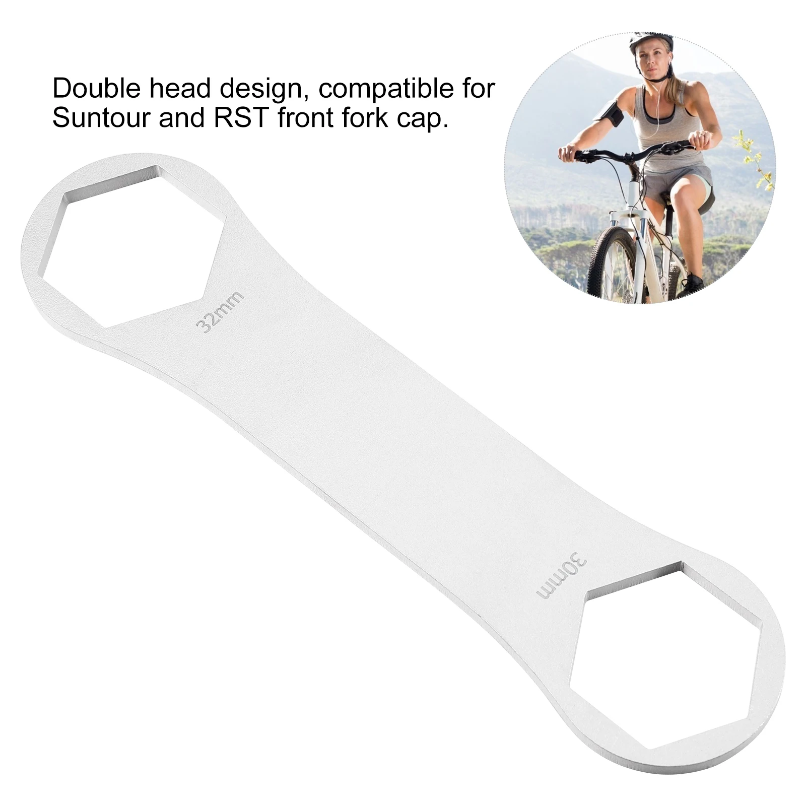 

Double Head Front Fork Spanner 30 32Mm Stainless Steel Fork Remover Repair Tool For Bicycle Wheels Anodized Oxidation