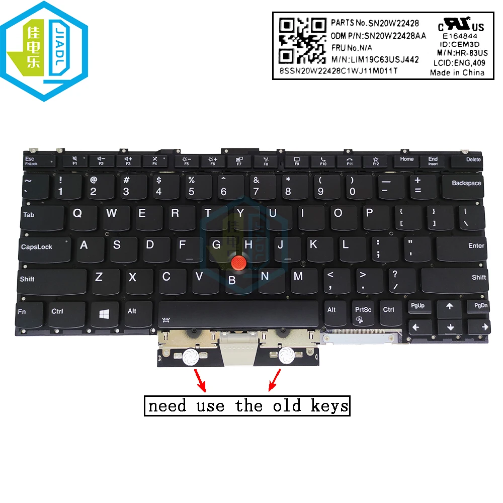 

Czech Slovakia UK GB US Laptop Backlit Keyboard For Lenovo Thinkpad X1 Titanium 9th Trackpoint Keyboards Backlight SN20W22452