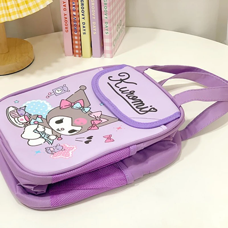 Bolsa de almuerzo Kawaii Sanrio Kuromi Anime My Melody Cinnmoroll, caja de desayuno térmica de viaje, bolsa de comida escolar para niños de gran capacidad