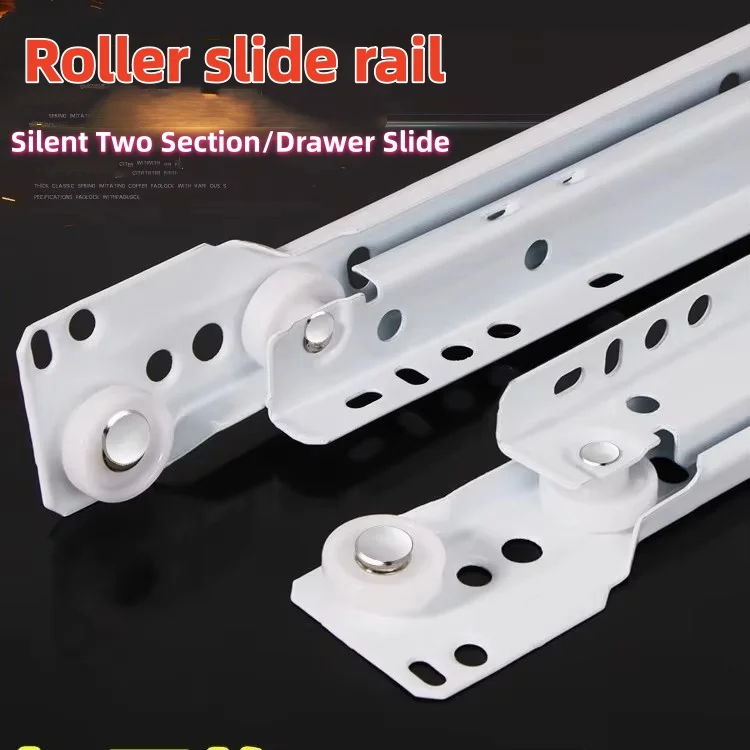 Drawer, Track Slide, Two Rail Slideway, Thickening Computer Desk, Clothes, Cabinet, Keyboard, Roller, Pulley