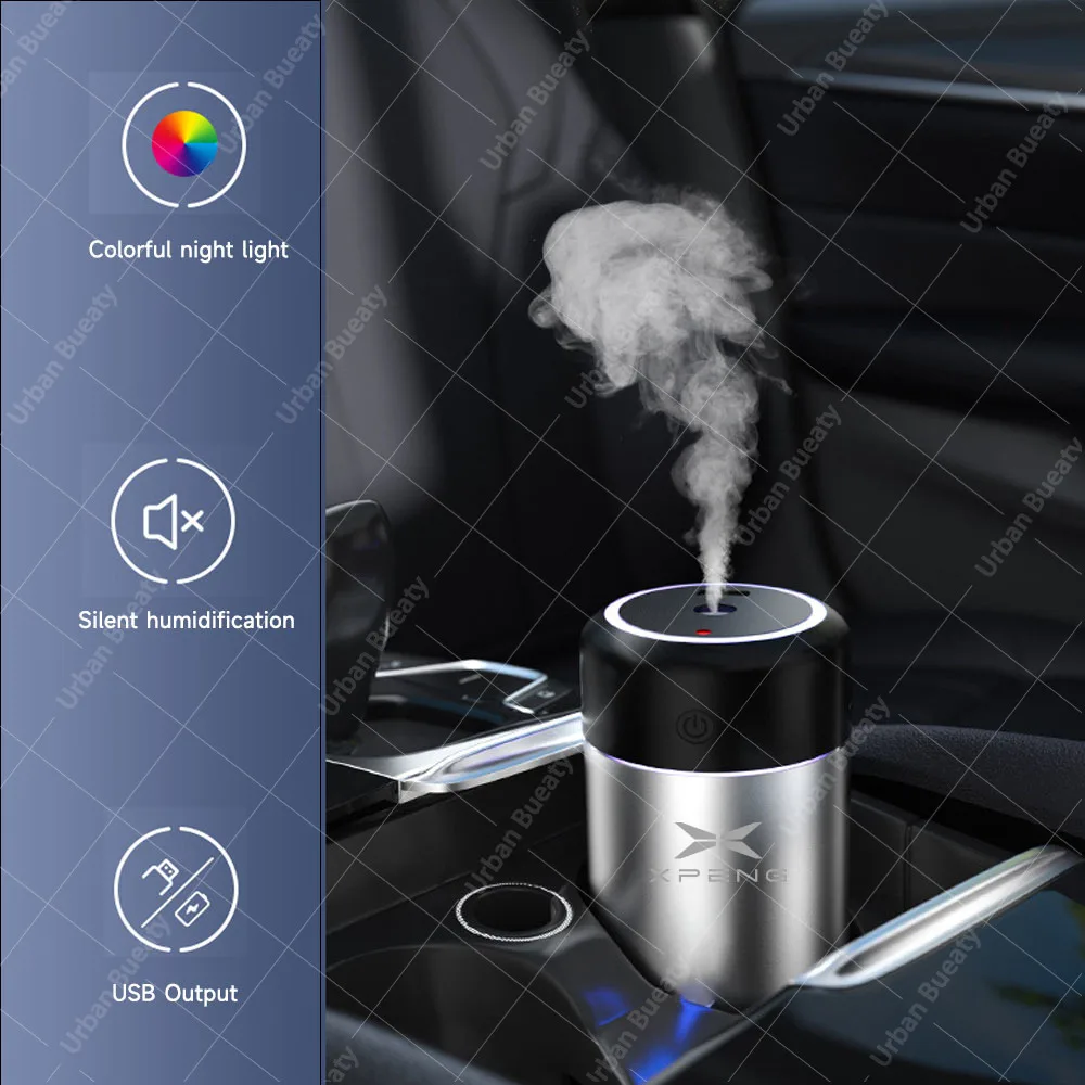 Silent Humidifier  With projection USB Air Humidifier Car Mist DiffuserAir Freshener For XPeng G3 G3i G6 G9 P5 P7 X9 P7i