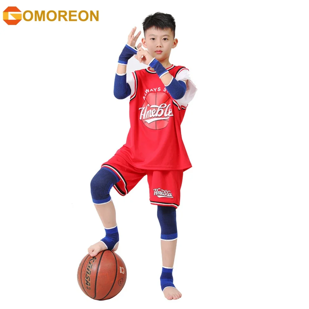 GOMOREON Kids Elbow Brace Knee Brace Wrist Brace Ankle Support for Soccer, Running, Volleyball, Basketball Outdoor Sports