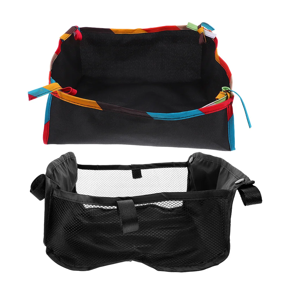 

2 шт., органайзер для детской коляски, сетчатая сумка для коляски, сумка для хранения подгузников, сумка для коляски разных цветов, органайзер для хранения детской коляски