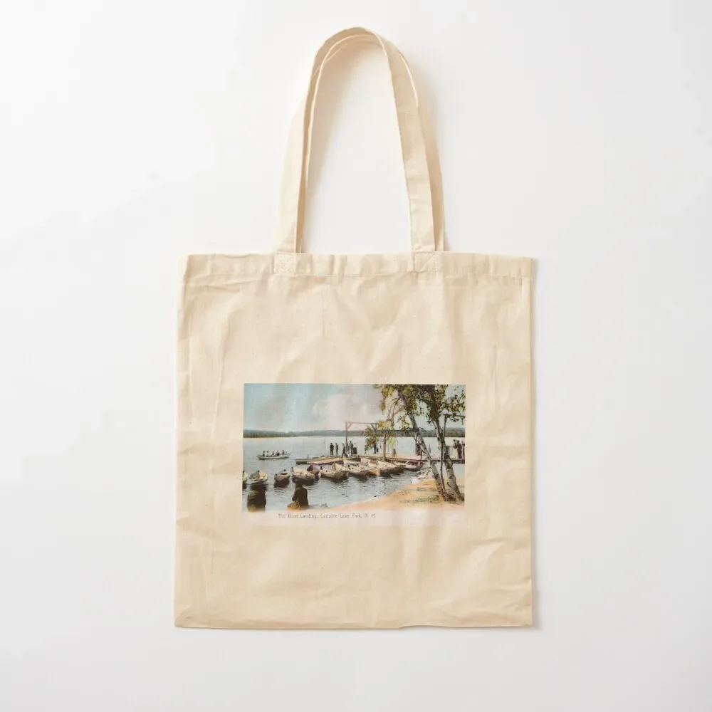 1910 Boat Landing, Canobie Lake New Hampshire Tote Bag Cloth bags shopper bag women