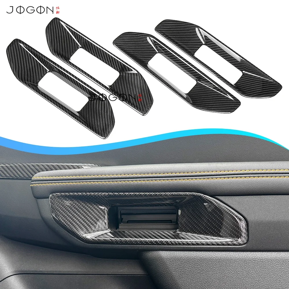 

Для Ford Ranger Raptor Pickup 2022 2024 2025 Up 100% углеродное волокно, внутренняя дверь автомобиля, внутренняя панель замка, дверная ручка, крышка, рамка