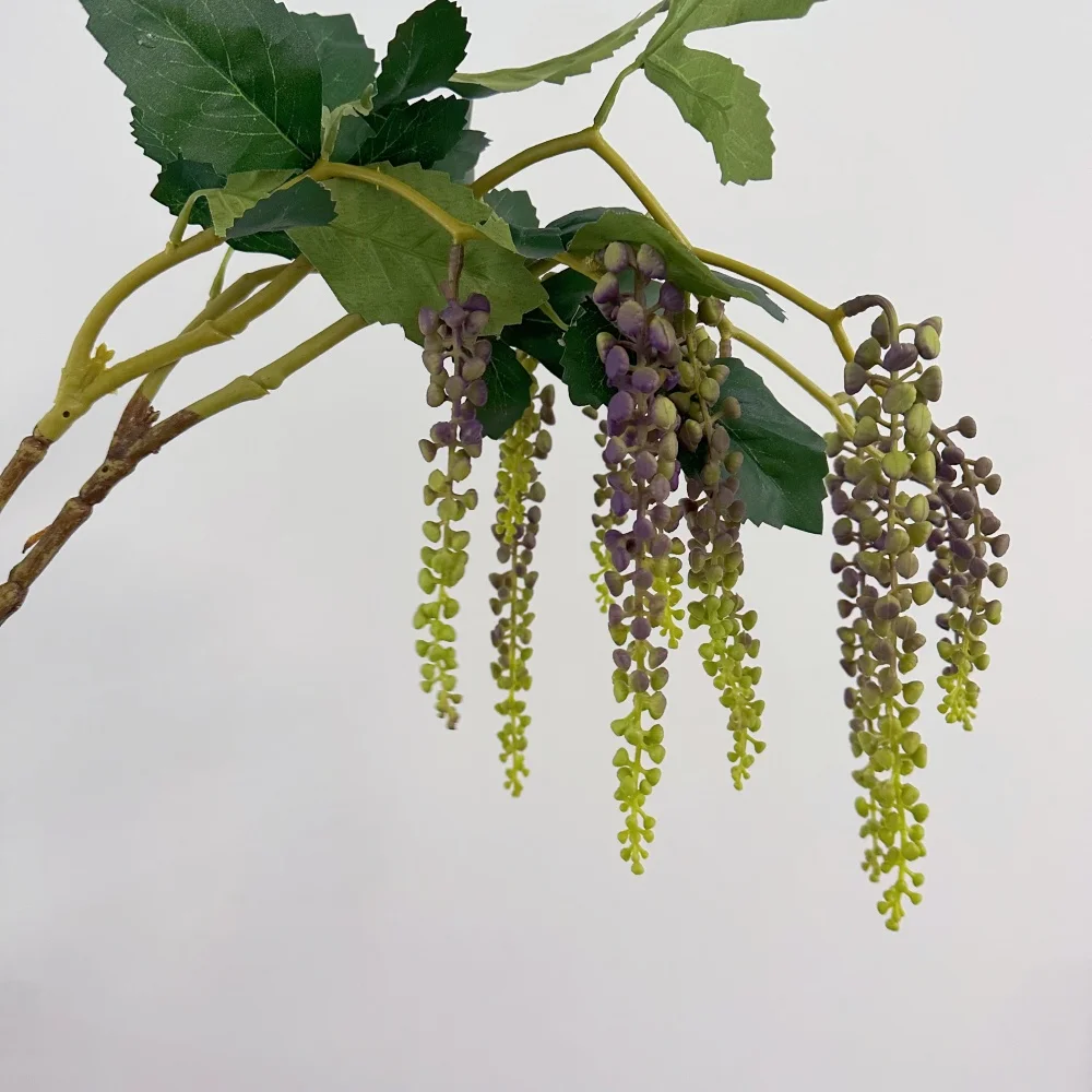 Lebensechte Beerenblume, künstliche Pokeberry-Blumen für Wohnzimmer, Hochzeitsdekoration, Party, Tischvase, Dekor im Freien, Garten, Blumen – Detail 5
