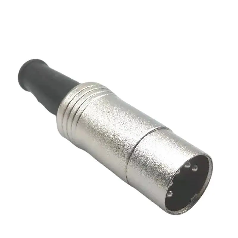 1/2Pcs Microphone Audio Cable Plug Connector MIC Cable Terminal Plug 5 Pin DIN Midi Connector Cable Audio Adapter Male Plug