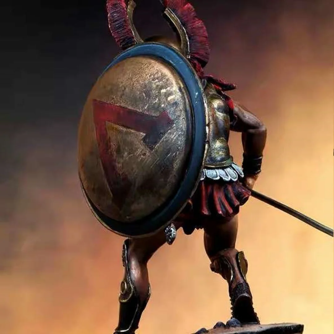 Figurine en résine de soldat spartiate ancien, échelle 1/35, 54mm de hauteur, Kit de modèle à assembler, jouet d'impression 3D non assemblé et non peint, 922