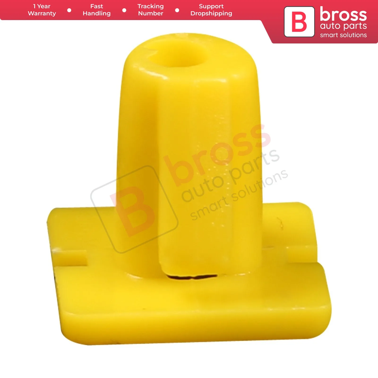 Bross Auto Parts BCF86 10 Pieces Body Side Moulding Clip, Yellow for 87756-34500 Hyundai