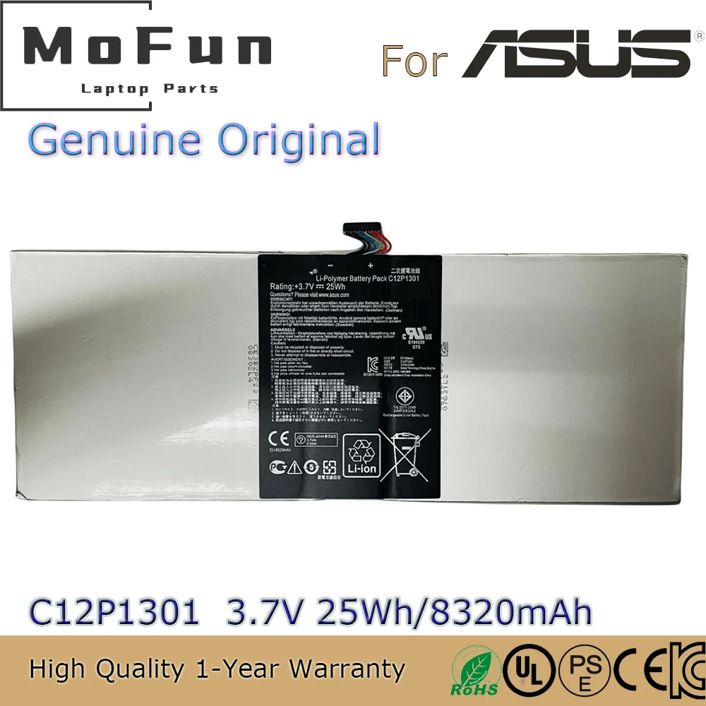 

Совершенно новый оригинальный C12P1301 3,7 в 25 Втч Аккумулятор для ноутбука Asus MemoPad FHD 10 TF303 Zenpad Z300 ME302C 0B200-01580000